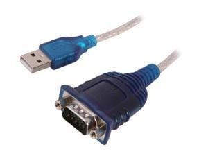 SABRENT CB-RS232 1 ft. USB 2.0 to Serial DB9 Male (9 Pin) RS232 Cable Adapter