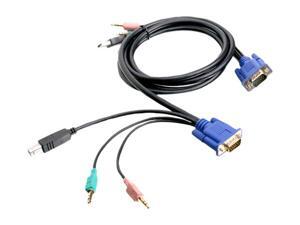 IOGEAR 6 ft. VGA USB Audio / Mic KVM Cable G2L5102U