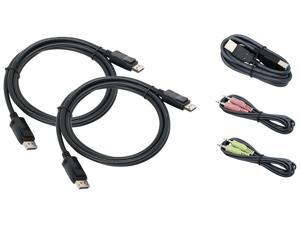 IOGEAR 6 Ft. Dual View Dual-Link DVI, USB KVM Cable Kit with Audio 