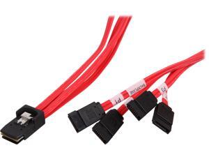 Tripp Lite Model S508-18N 18" Internal SAS Cable, 4-Lane mini-SAS (SFF-8087) to 4xSATA 7pin (SFF-8482) Tripp Lite Model S508-18N 18" Internal SAS Cable, 4-Lane mini-SAS (SFF-8087) to 4xSATA 7pin (SFF-8482)