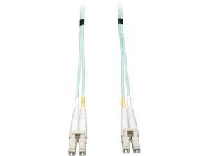Tripp Lite 10Gb Duplex Multimode 50/125 OM3 LSZH Fiber Patch Cable (LC/LC) - Aqua, 3M/10-ft. (N820-03M)
