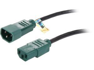 Tripp Lite Model P004-004-GN 4 ft. 18 AWG Power Cord w/ Green Connectors Tripp Lite Model P004-004-GN 4 ft. 18 AWG Power Cord w/ Green Connectors