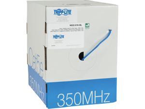 Tripp Lite Cat 5/Cat5e  Bulk Solid-Core PVC Cable, 350 MHz, Blue, 1000 ft. (N022-01K-BL)