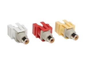 Tripp Lite A020-000-KJ Composite Video and Red / White Audio Keystone Snap-in Module Kit (R,W,Y) Tripp Lite A020-000-KJ Composite Video and Red / White Audio Keystone Snap-in Module Kit (R,W,Y)