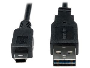 Tripp Lite UR030-006 6 ft. Universal Reversible USB 2.0 Cable (Reversible A to 5Pin Mini B M/M) Tripp Lite UR030-006 6 ft. Universal Reversible USB 2.0 Cable (Reversible A to 5Pin Mini B M/M)