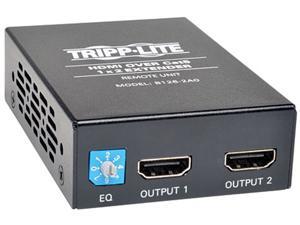 Tripp Lite 2-Port HDMI over Cat5/Cat6 Active Extender/Splitter, Remote Receiver for Video and Audio, 1080p @ 60 Hz, Up to 200-ft. (B126-2A0) Tripp Lite 2-Port HDMI over Cat5/Cat6 Active Extender/Splitter, Remote Receiver for Video and Audio, 1080p @ 60 Hz, Up to 200-ft. (B126-2A0)