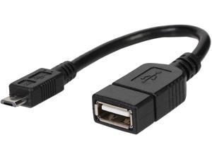 Tripp Lite U052-06N Black Micro USB to OTG Host Adapter Cable 5-Pin Micro USB A/A M/F