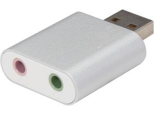 VANTEC NBA-120U Aluminum USB External Stereo Audio Adapter for Windows and Mac. Plug and play No drivers Needed