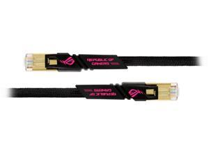 ASUS ROG Cat7 Ethernet Cable - 5 ft Shielded Gaming LAN network cable high speed network up to 600MHz & 10GB Transfer Rates, Nylon Braided, Gold Plated