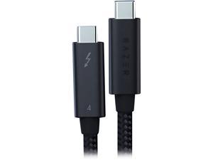 Razer Thunderbolt 4 Cable (2.0m / 6.56ft): Up to 40 Gigabits Per Second - Up to 8K Resolutions  - Up to 100W Charging - Compatible with Windows PC / Mac / Thunderbolt 3 Devices - Black