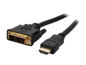 BYTECC HMD-3 3 ft. Black HDMI Male to DVI-D Male HDMI High Speed Male to DVI-D Male Single Link Cable Male to Male BYTECC HMD-3 3 ft. Black HDMI Male to DVI-D Male HDMI High Speed Male to DVI-D Male Single Link Cable Male to Male