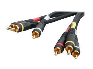 BYTECC Model PV2A-12 12 ft. PREMIUM YRW video/audio AV Cable - GOLD Plated,Black Jacket BYTECC Model PV2A-12 12 ft. PREMIUM YRW video/audio AV Cable - GOLD Plated,Black Jacket
