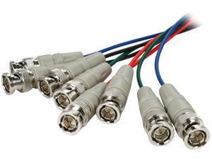 BYTECC 4BNC-10MM 10 ft. 4BNC to 4BNC Cable, Male to Male, Beige Male to Male