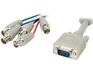 BYTECC HD15M/5BNCF-1 1 ft. HD15 to BNCx5 Cable, Male to Female, Beige BYTECC HD15M/5BNCF-1 1 ft. HD15 to BNCx5 Cable, Male to Female, Beige