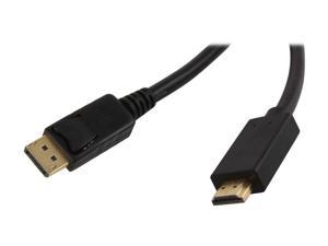 BYTECC DPHM-10 10 ft. Black Display Port to HDMI® Cable Male to Male
