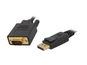 BYTECC DPVGA-06 6 ft. Black Display Port to VGA Cable Male to Male