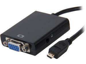 BYTECC HMMICRO-VGA005 Micro HDMI Male to VGA Female Adapter/Converter with Audio