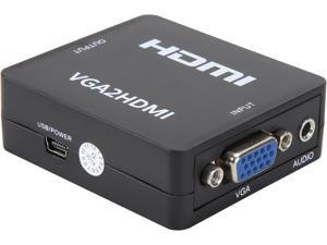 BYTECC HM106N VGA to HDMI, GANA 1080P Full HD Mini VGA to HDMI Audio Video Converter Adapter Box With USB Cable and 3.5mm Audio Port Cable Support HDTV for PC Laptop Display Computer Mac Projector