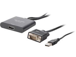 BYTECC HM-CV030K VGA to HDMI Cable, ShiningDay VGA Male to HDMI Female Cable Converter Adapter with 1080P HD Video and USB Audio Support for Connecting Old PC, Laptop with a VGA output to NEW Monitor