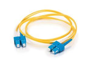 C2G 18575 OS2 Fiber Optic Cable - SC-SC 9/125 Duplex Single-Mode PVC Fiber Cable, Yellow (32.8 Feet, 10 Meters)
