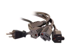 C2G 29808 16 AWG 1-to-4 Power Cord Splitter - NEMA 5-15P to 4 NEMA 5-15R, TAA Compliant, Black (6 Feet, 1.82 Meters) C2G 29808 16 AWG 1-to-4 Power Cord Splitter - NEMA 5-15P to 4 NEMA 5-15R, TAA Compliant, Black (6 Feet, 1.82 Meters)