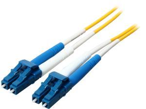 C2G 37464 OS2 Fiber Optic Cable - LC-LC 9/125 Duplex Single-Mode PVC Fiber Cable, Yellow (49.2 Feet, 15 Meters)