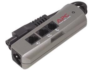APC Notebook Surge Protector for AC, phone and network lines, 3 pin connection, 100-240V, EMEA APC Notebook Surge Protector for AC, phone and network lines, 3 pin connection, 100-240V, EMEA