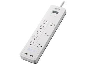 APC 8-Outlet Surge Protector with USB Charging Ports, SurgeArrest Home / Office - White  (PH8U2W)
