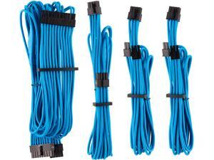 Corsair CP-8920218 Premium Individually Sleeved PSU Cables Starter Kit Type 4 Gen 4 - Blue Corsair CP-8920218 Premium Individually Sleeved PSU Cables Starter Kit Type 4 Gen 4 - Blue