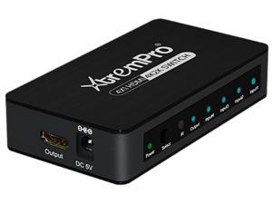 XtremPro 61033 4K2K 4x1 HDMI Switcher w/ Picture-in-Picture (PiP), Wireless Remote Control, Supports Full HD 720p,1080i, 1080p, 3D, 4K2K, for HDTV, Blue-ray, Xbox, PC, Theater Systems etc. - Black
