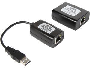 Tripp Lite 1-Port USB 2.0 Over Cat5/Cat6 Extender Kit, Transmitter & Receiver, Hi-Speed USB-A Up to 164 ft. (B203-101-PNP)