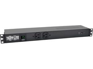 Tripp Lite Metered PDU, 15A, Isobar Surge Suppression, 3840 Joules, 14 Outlets (5-15R), 120 V, 5-15P, 15 ft. Cord, 1U Rack-Mount Power (PDUMH15-ISO) Tripp Lite Metered PDU, 15A, Isobar Surge Suppression, 3840 Joules, 14 Outlets (5-15R), 120 V, 5-15P, 15 ft. Cord, 1U Rack-Mount Power (PDUMH15-ISO)