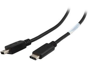 Tripp Lite U040-006-MINI 6 ft. Black USB 2.0 Hi-Speed Cable (5-Pin Mini-B Male to USB Type-C Male)