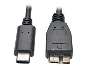 Tripp Lite USB 3.1 Gen 1 (5 Gbps) Cable, USB Type-C (USB-C) to USB 3.0 Micro-B M/M, 3-ft. (U426-003)