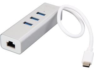 Tripp Lite 3-Port USB 3.1 USB-C Gigabit Ethernet Adapter Portable, Aluminum  (U460-003-3A1G)