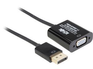 Tripp Lite DisplayPort to VGA Active Cable Adapter, DP 1.2, Converter for DP to HD15 (M/F), 1920 x 1200/1080p, 6 in. (P134-06N-VGA-V2) Tripp Lite DisplayPort to VGA Active Cable Adapter, DP 1.2, Converter for DP to HD15 (M/F), 1920 x 1200/1080p, 6 in. (P134-06N-VGA-V2)