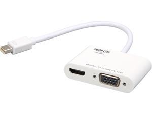 Tripp Lite P137-06N-HV-V2W Mini Displayport to HDMI VGA 4K Adapter Cable MDP to HDMI VGA Tripp Lite P137-06N-HV-V2W Mini Displayport to HDMI VGA 4K Adapter Cable MDP to HDMI VGA