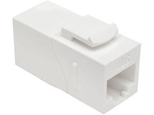 Tripp Lite N235-001-WH-6AD Cat6a Straight-Through Modular Shielded In-Line Snap-In Coupler w/90° Down-Angled Port, White RJ45 Tripp Lite N235-001-WH-6AD Cat6a Straight-Through Modular Shielded In-Line Snap-In Coupler w/90° Down-Angled Port, White RJ45