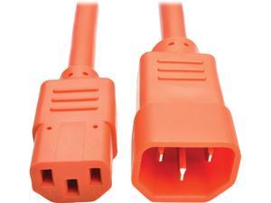 Tripp Lite Model P004-006-AOR 6 ft. Standard Computer Power Extension Cord, 10A, 18 AWG (IEC-320-C14 to IEC-320-C13) Male to Female
