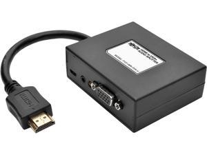 Tripp Lite 2-Port HDMI to VGA + Audio Adapter / Splitter, 1920 x 1440, 1080p (P131-06N-2VA-U)