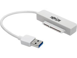 Tripp Lite USB 3.0 SuperSpeed to SATA III Adapter Cable with UASP, 2.5 in. SATA Hard Drives, White (U338-06N-SATA-W)