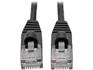 Tripp Lite Cat6a Gigabit Snagless Molded Slim UTP Patch Cable M/M Black 2 ft. (N261-S02-BK)