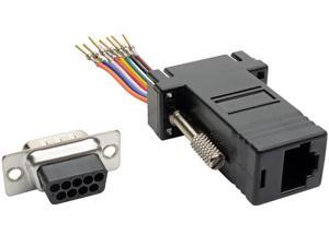Tripp Lite DB9 to RJ45 Modular Serial Adapter M/F RS-232 RS-422 RS-485 (P440-89FM)