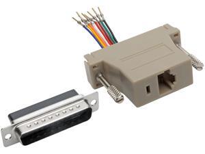 Tripp Lite DB25 to RJ45 Modular Serial Adapter M/F RS-232 RS-422 RS-485 (P440-825FM)
