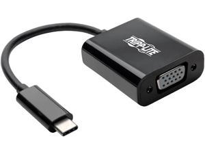 Tripp Lite USB C to VGA Adapter Converter 1080P M/F Black USB Type C to VGA (U444-06N-VB-AM)
