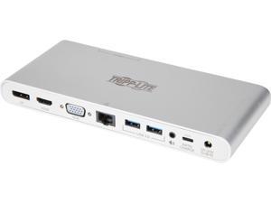 Tripp Lite USB C Docking Station w/USB Hub HDMI VGA DP Gbe PD Charging 4K (U442-DOCK4-S)