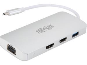 Tripp Lite USB C Docking Station w/USB Hub, 2x HDMI, VGA, PD Charging 1080p (U442-DOCK12-S)