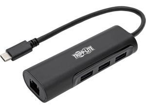 Tripp Lite USB C Multiport Hub Adapter w/ 3 USB-A, Gbe Black USB Type C (U460-003-3A1GB)