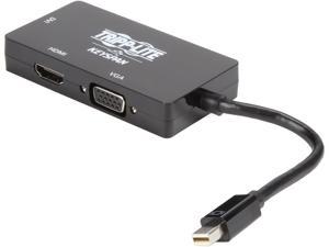 Tripp Lite Mini DisplayPort 1.2 to VGA/DVI/HDMI Adapter Converter 4K Black (P137-06N-HDVK6B)