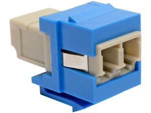 Tripp Lite Duplex Multimode Fiber Coupler Keystone Jack LC to LC Blue (N455-000-BL-KJ)